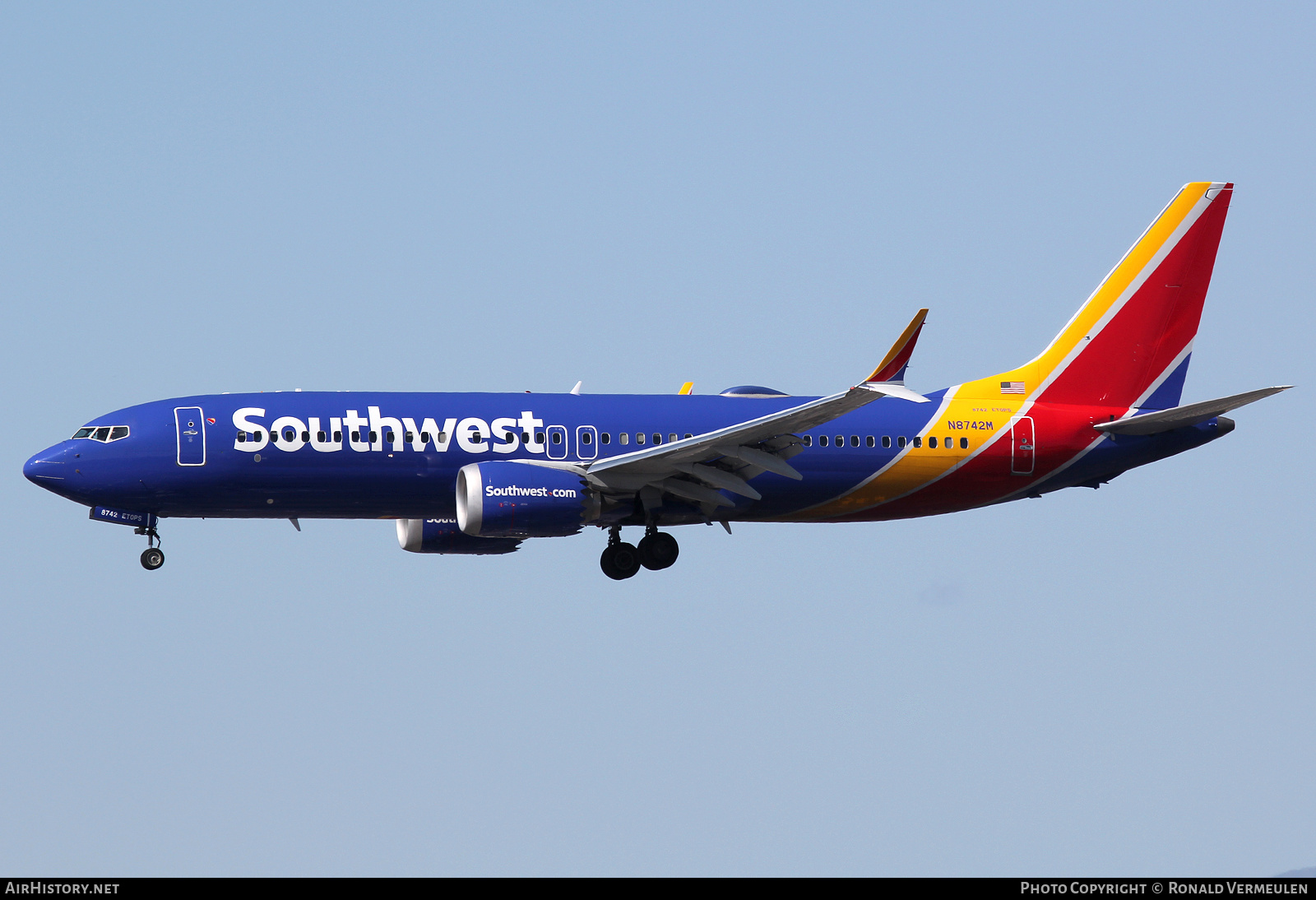 Aircraft Photo of N8742M | Boeing 737-8 Max 8 | Southwest Airlines | AirHistory.net #683236