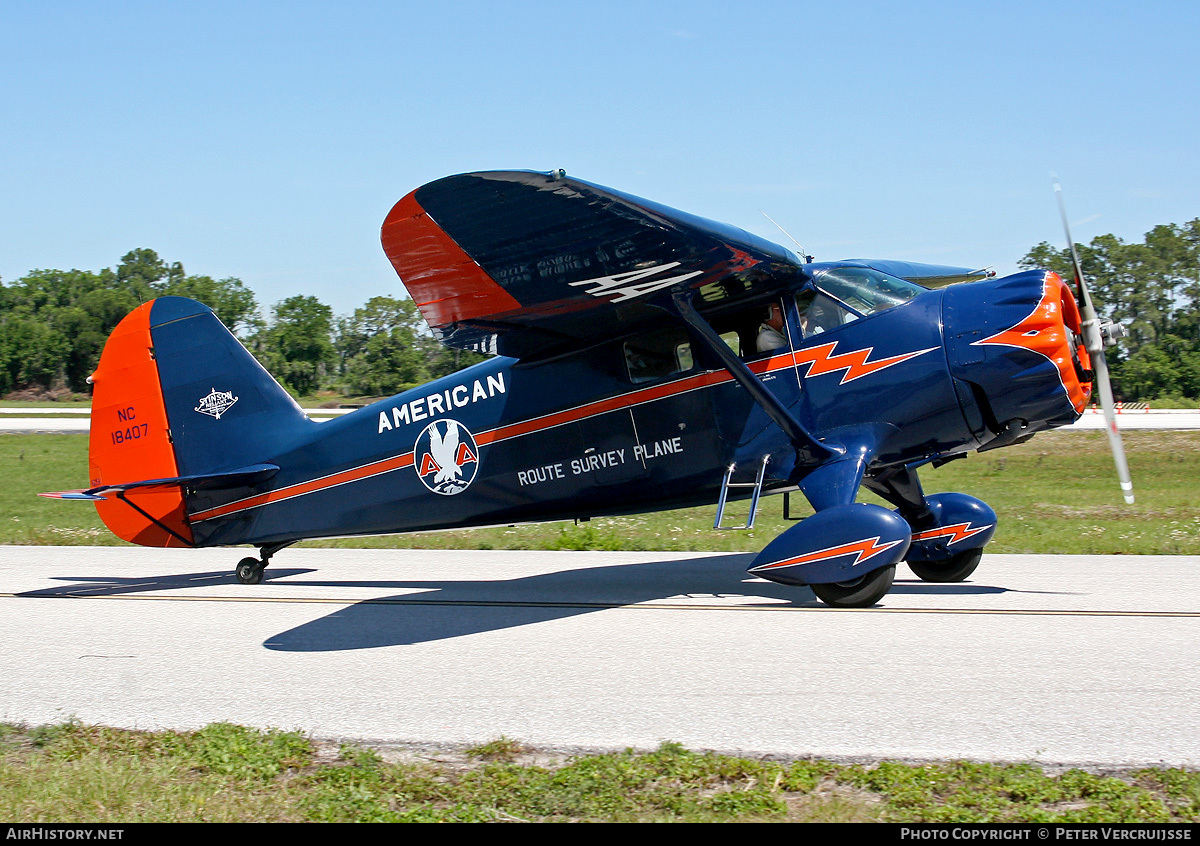 Aircraft Photo of N18407 / NC18407 | Stinson SR-9C Reliant | American Airlines | AirHistory.net #18