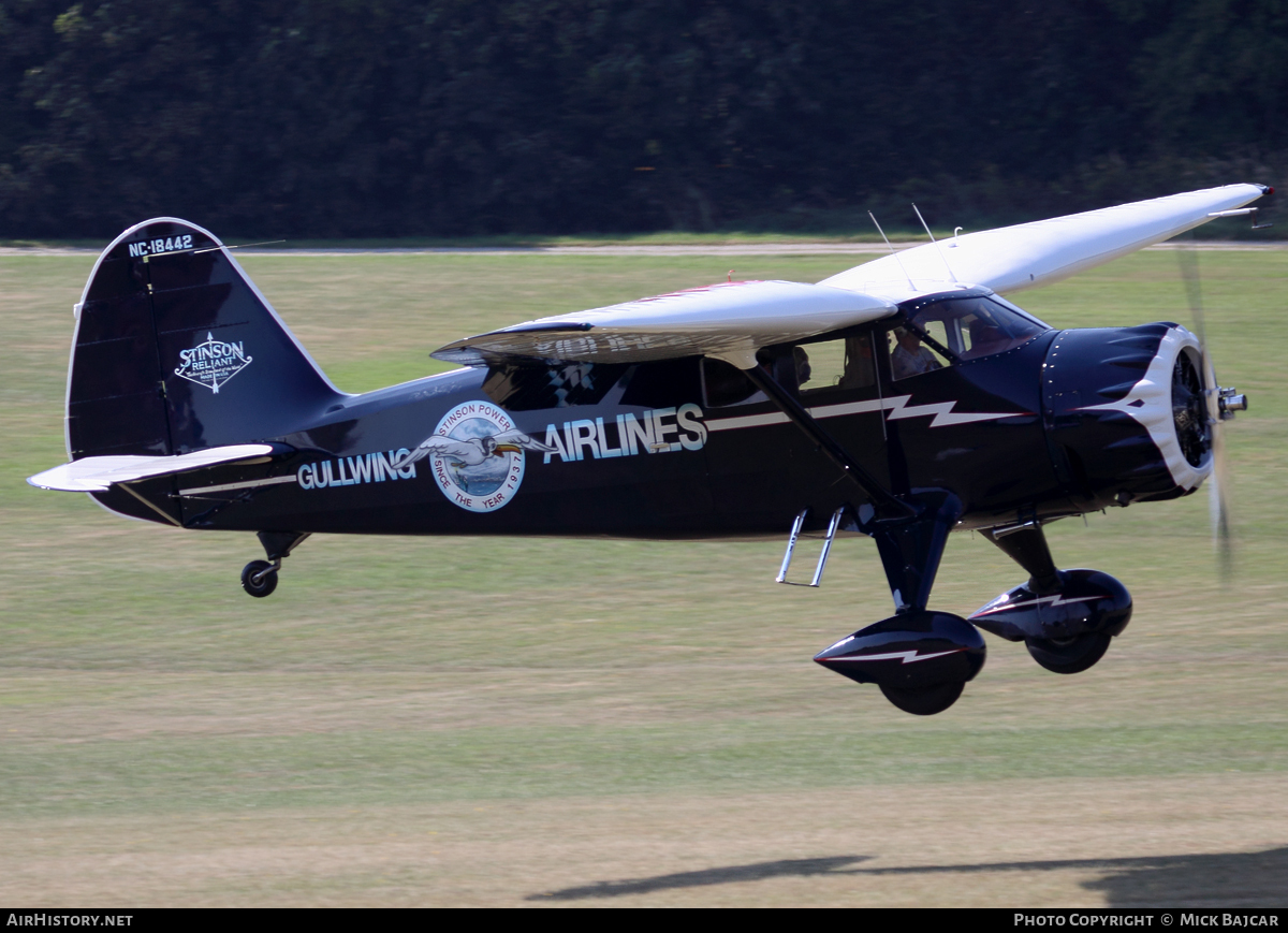 Aircraft Photo of N18442 / NC18442 | Stinson SR-9C Reliant | Gullwing Airlines | AirHistory.net #52