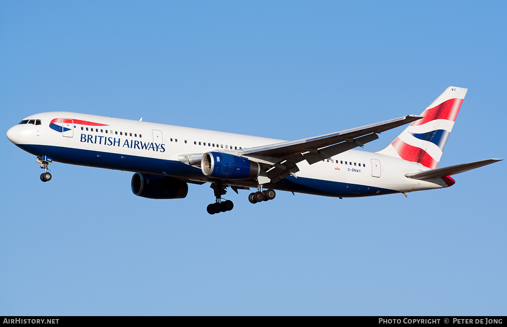 Aircraft Photo of G-BNWX | Boeing 767-336/ER | British Airways | AirHistory.net #233