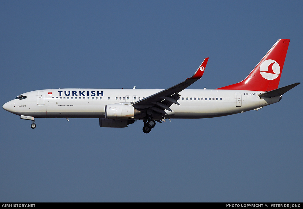 Aircraft Photo of TC-JGE | Boeing 737-8F2 | Turkish Airlines | AirHistory.net #286