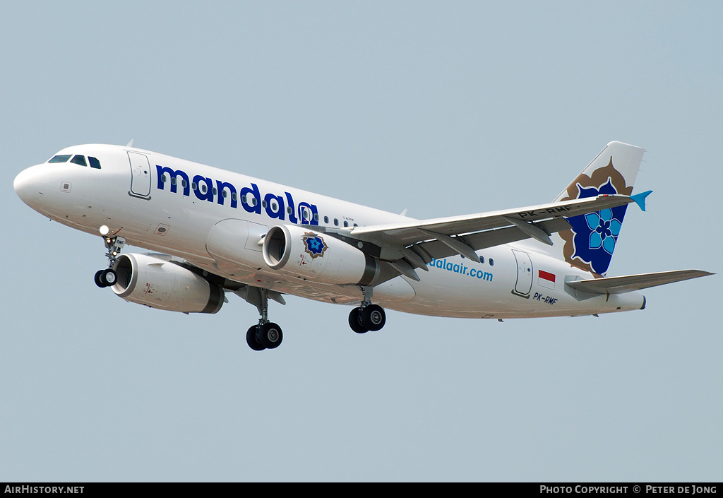 Aircraft Photo of PK-RMF | Airbus A319-132 | Mandala Airlines | AirHistory.net #294
