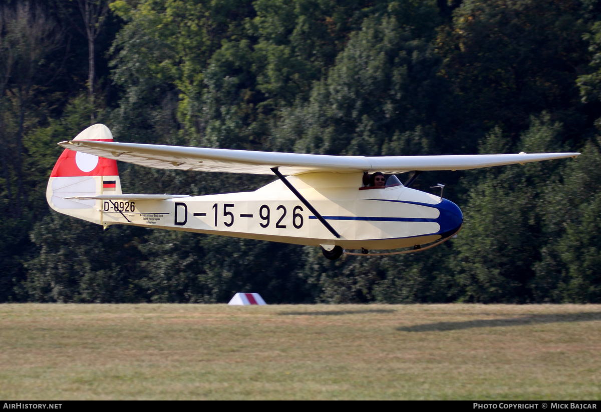 Aircraft Photo of D-0926 / D-15-926 | Göppingen Gö-1 Wolf | AirHistory.net #363