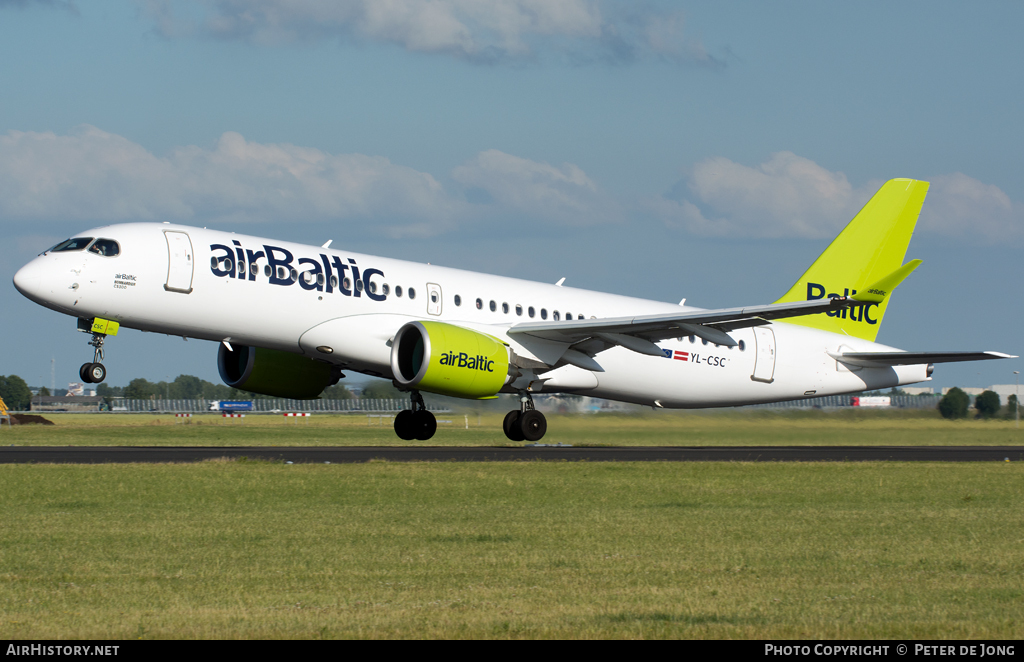 Aircraft Photo of YL-CSC | Bombardier CSeries CS300 (BD-500-1A11) | AirBaltic | AirHistory.net #429