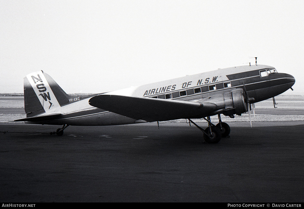 Aircraft Photo of VH-ANQ | Douglas DC-3-G202A | Airlines of NSW | AirHistory.net #484