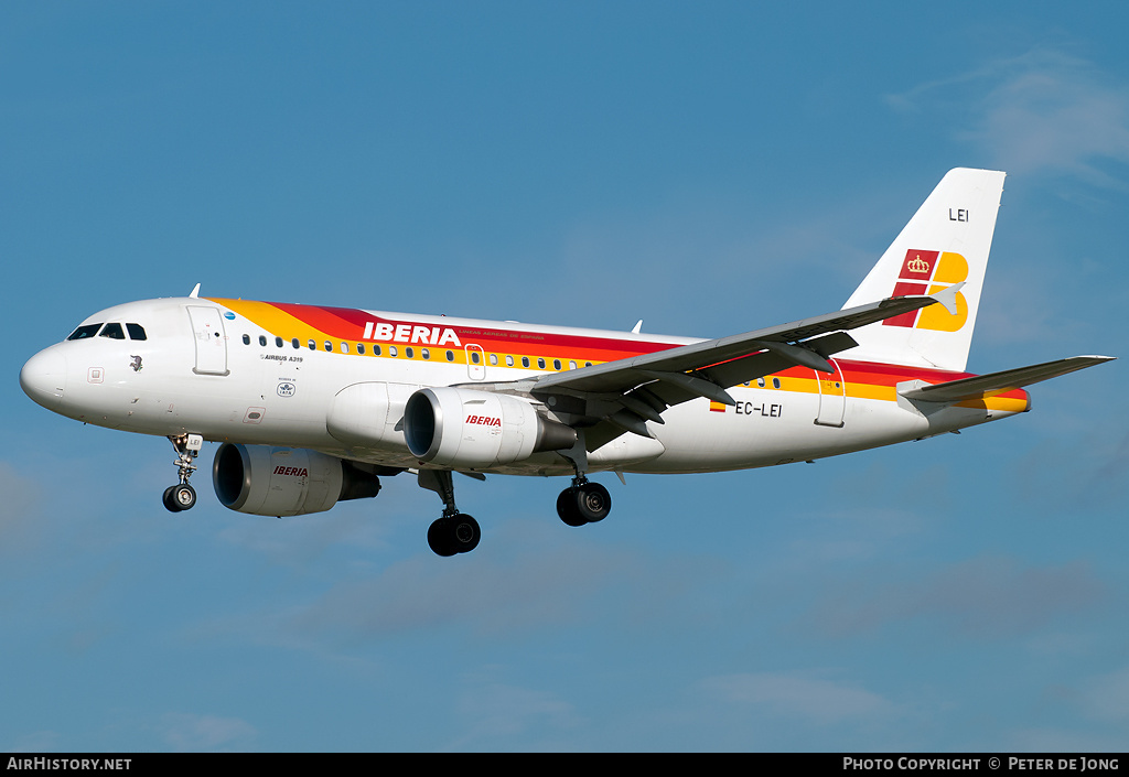 Aircraft Photo of EC-LEI | Airbus A319-111 | Iberia | AirHistory.net #489