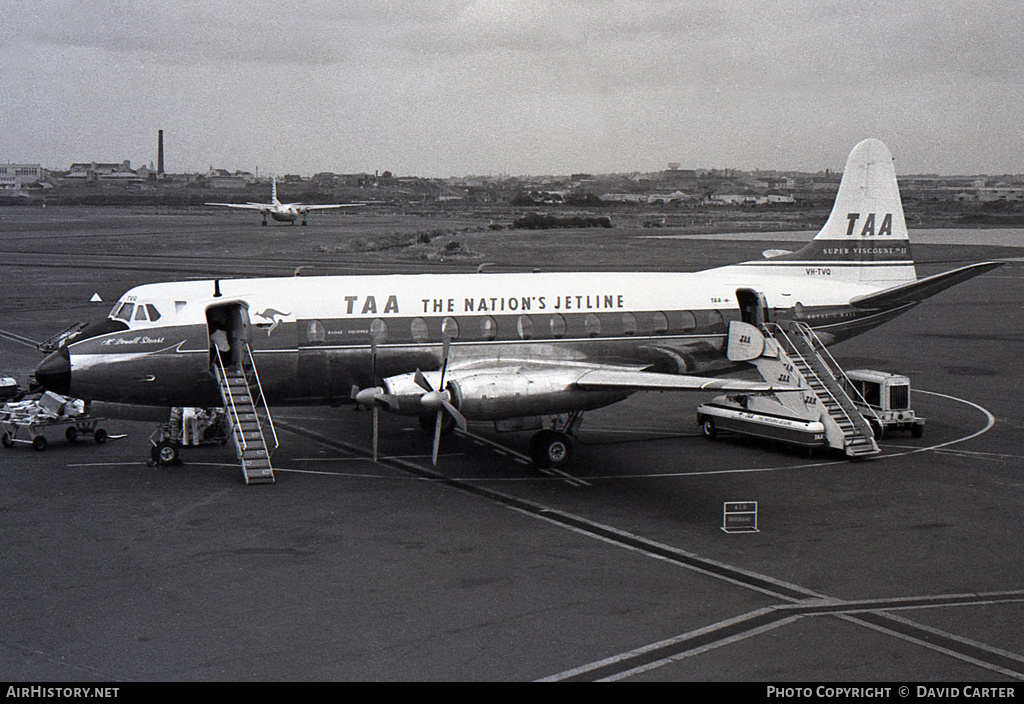 Aircraft Photo of VH-TVQ | Vickers 816 Viscount | Trans-Australia Airlines - TAA | AirHistory.net #506