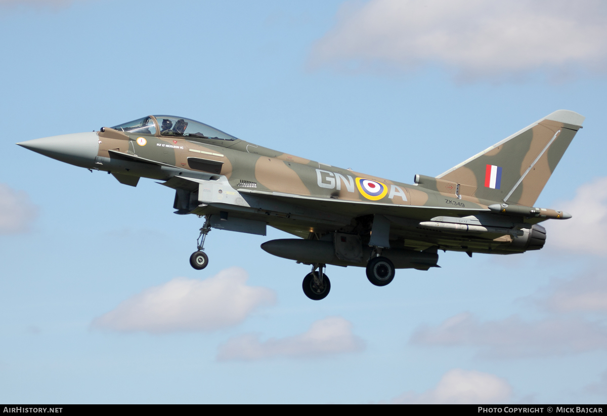 Aircraft Photo of ZK349 | Eurofighter EF-2000 Typhoon FGR4 | UK - Air Force | AirHistory.net #537
