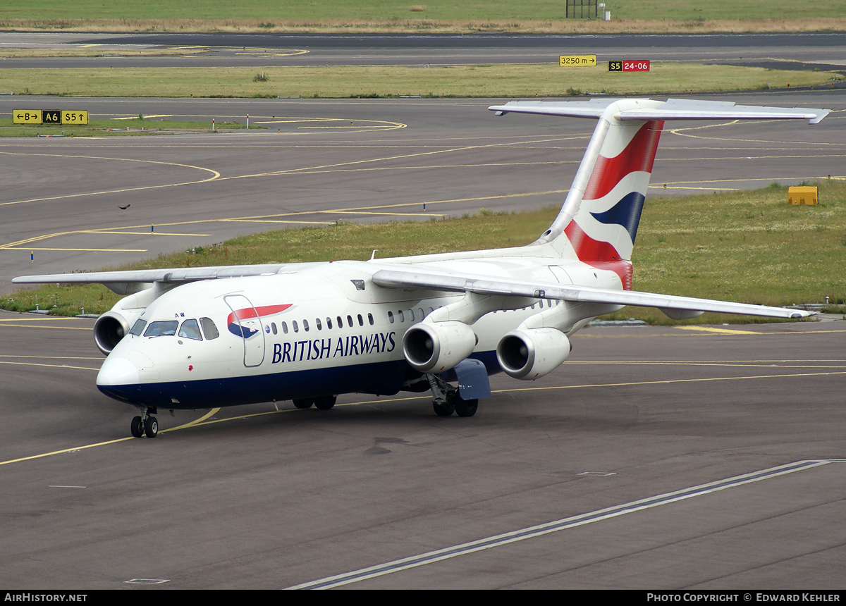 Aircraft Photo of G-BZAW | British Aerospace Avro 146-RJ100 | British Airways | AirHistory.net #545