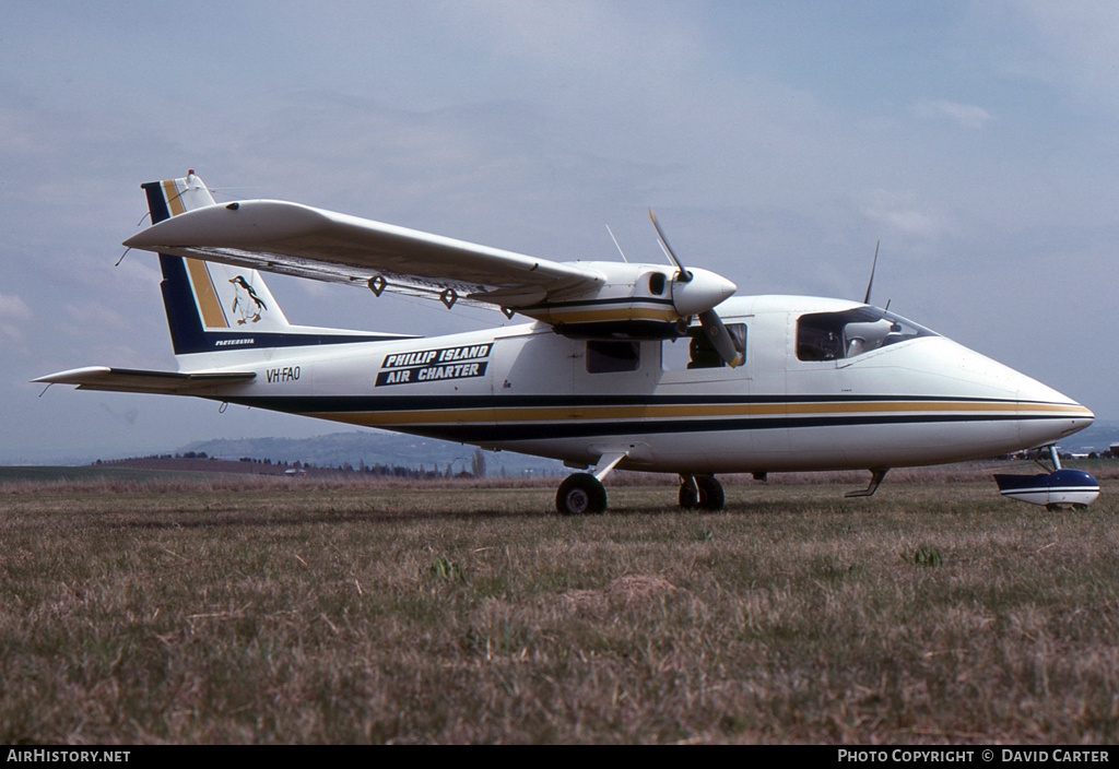 Aircraft Photo of VH-FAO | Partenavia P-68B Victor | Phillip Island Air Charter | AirHistory.net #717