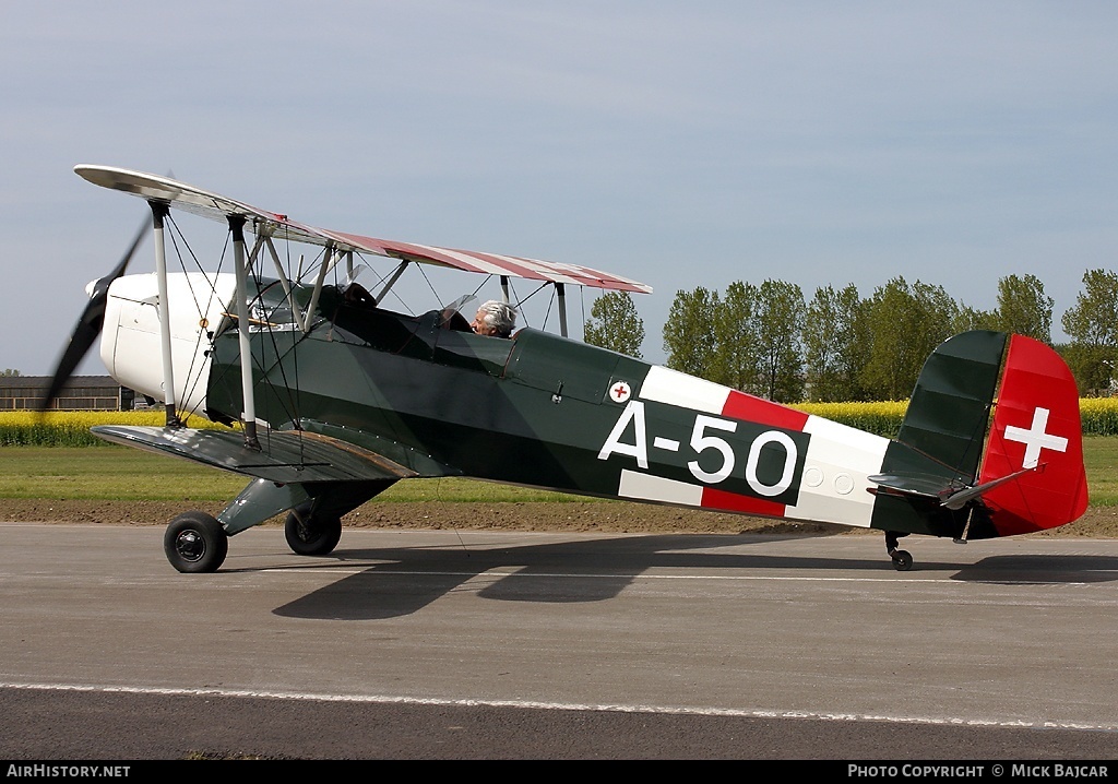 Aircraft Photo of G-CBCE / A-50 | Dornier Bü-131 Jungmann (replica) | Switzerland - Air Force | AirHistory.net #736