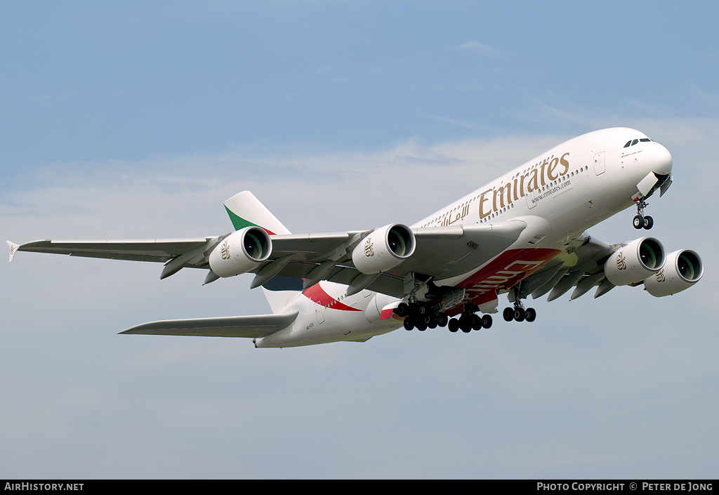 Aircraft Photo of A6-EDU | Airbus A380-861 | Emirates | AirHistory.net #883