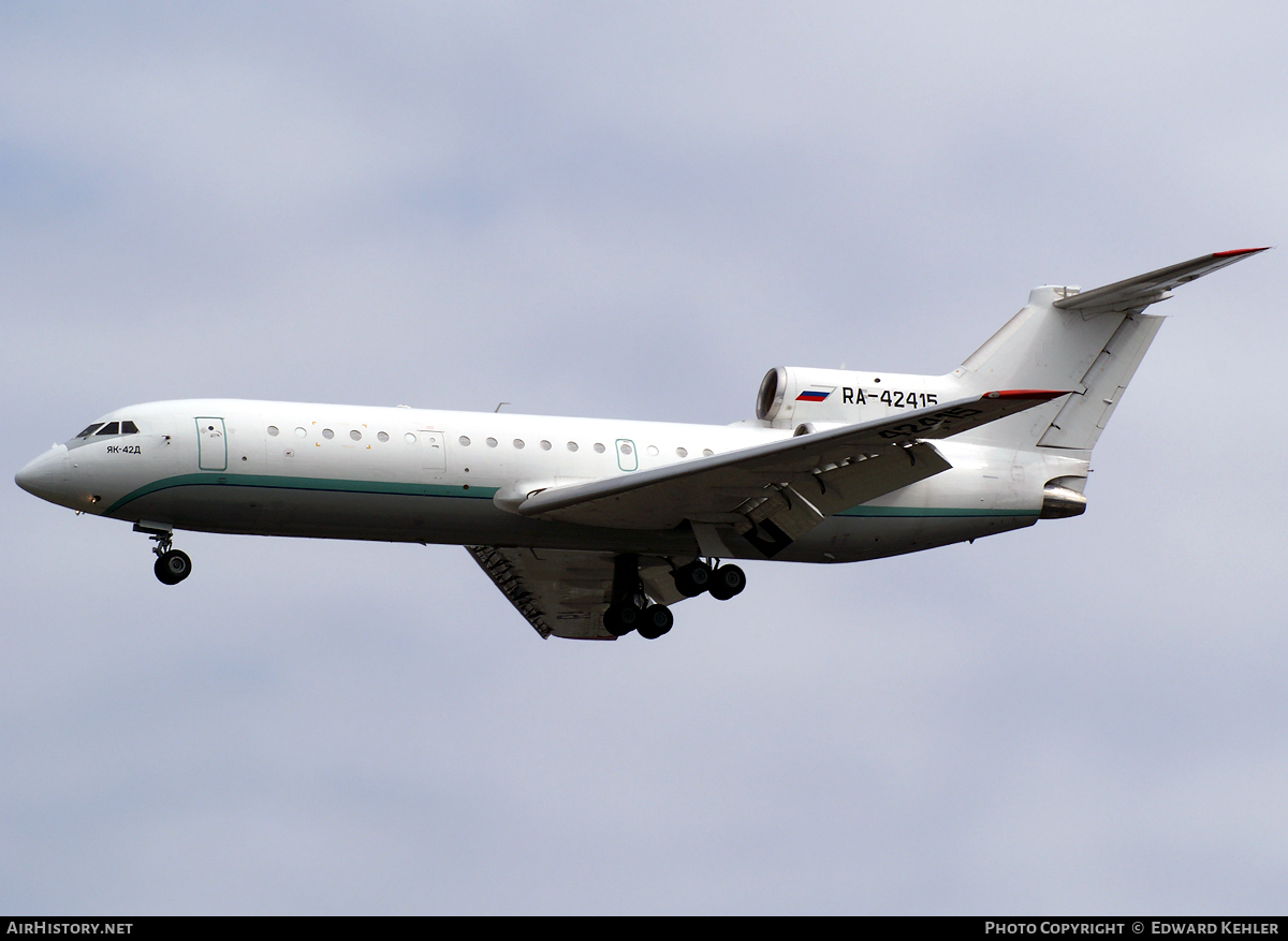 Aircraft Photo of RA-42415 | Yakovlev Yak-42D | AirHistory.net #971