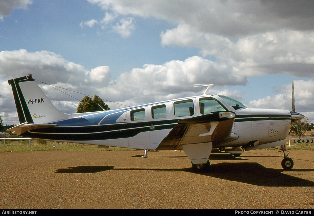 Aircraft Photo of VH-PAK | Beech A36 Bonanza 36 | AirHistory.net #1045