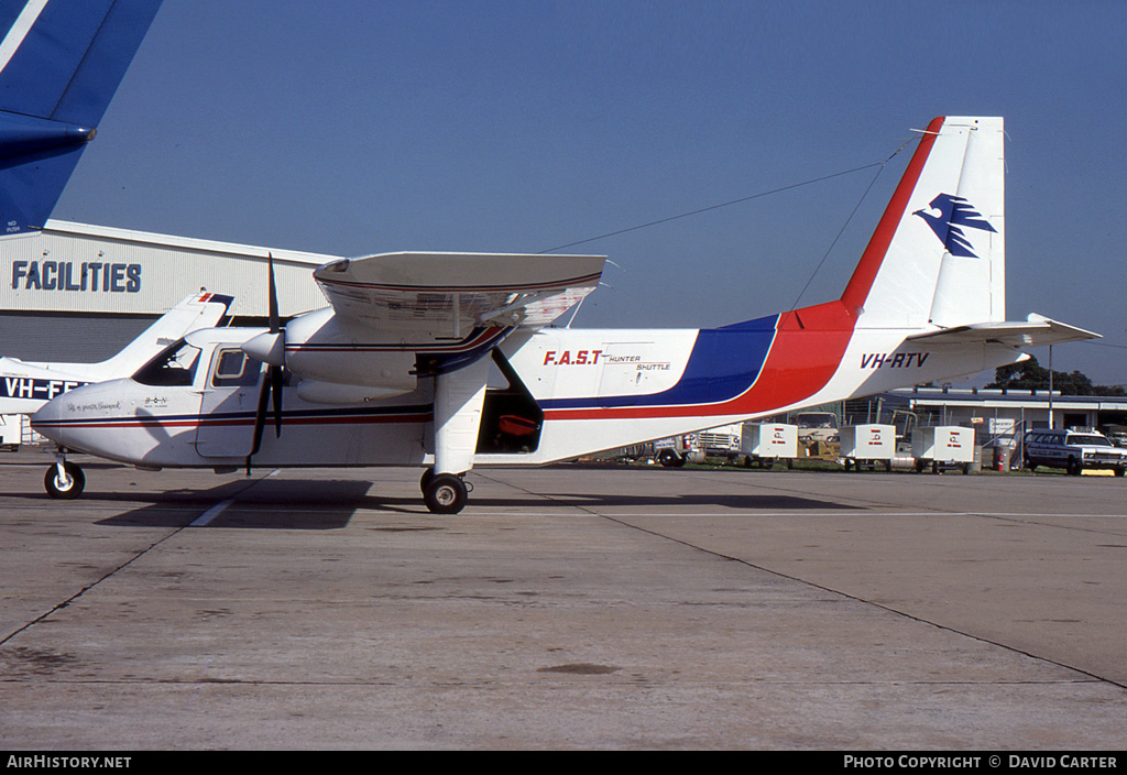 Aircraft Photo of VH-RTV | Britten-Norman BN-2A-26 Islander | FAST Hunter Shuttle - Falcon and Sopac Transport | AirHistory.net #1124