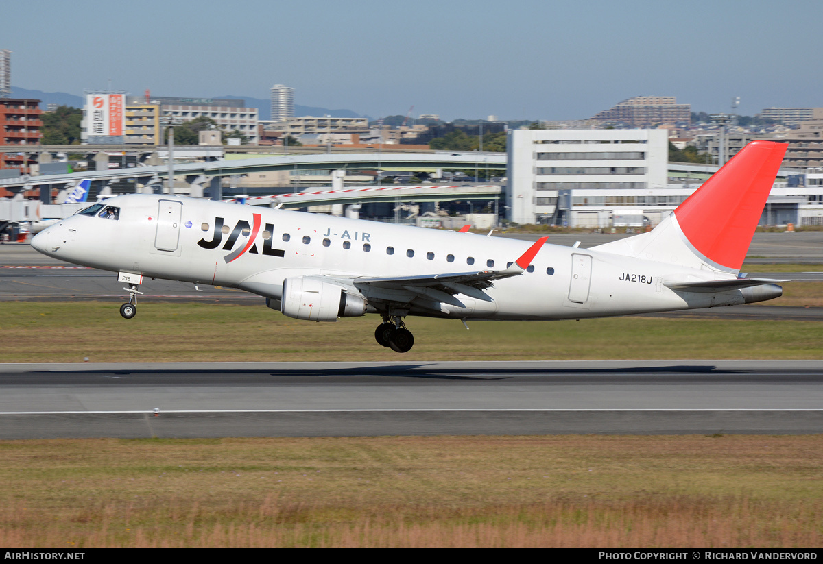 Aircraft Photo of JA218J | Embraer 170STD (ERJ-170-100STD) | Japan Airlines - JAL | AirHistory.net #1233