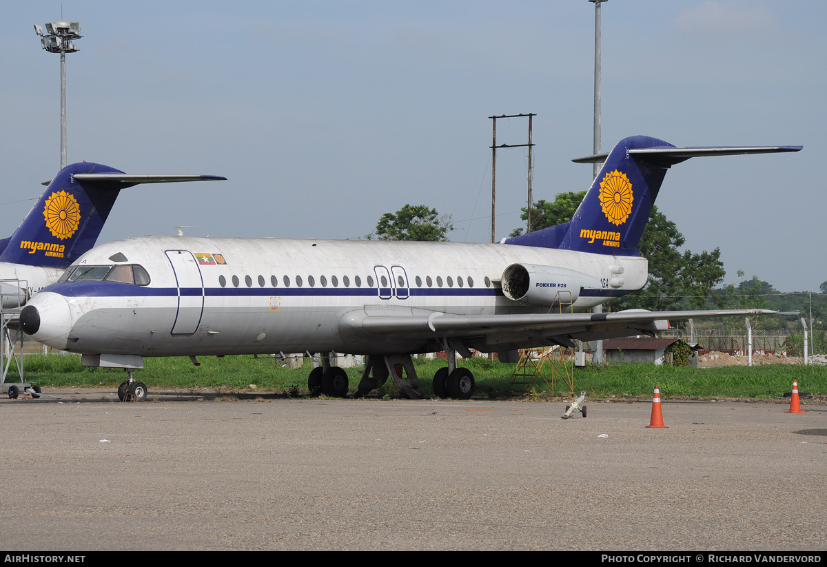 Aircraft Photo of XY-AGA | Fokker F28-4000 Fellowship | Myanma Airways | AirHistory.net #1247