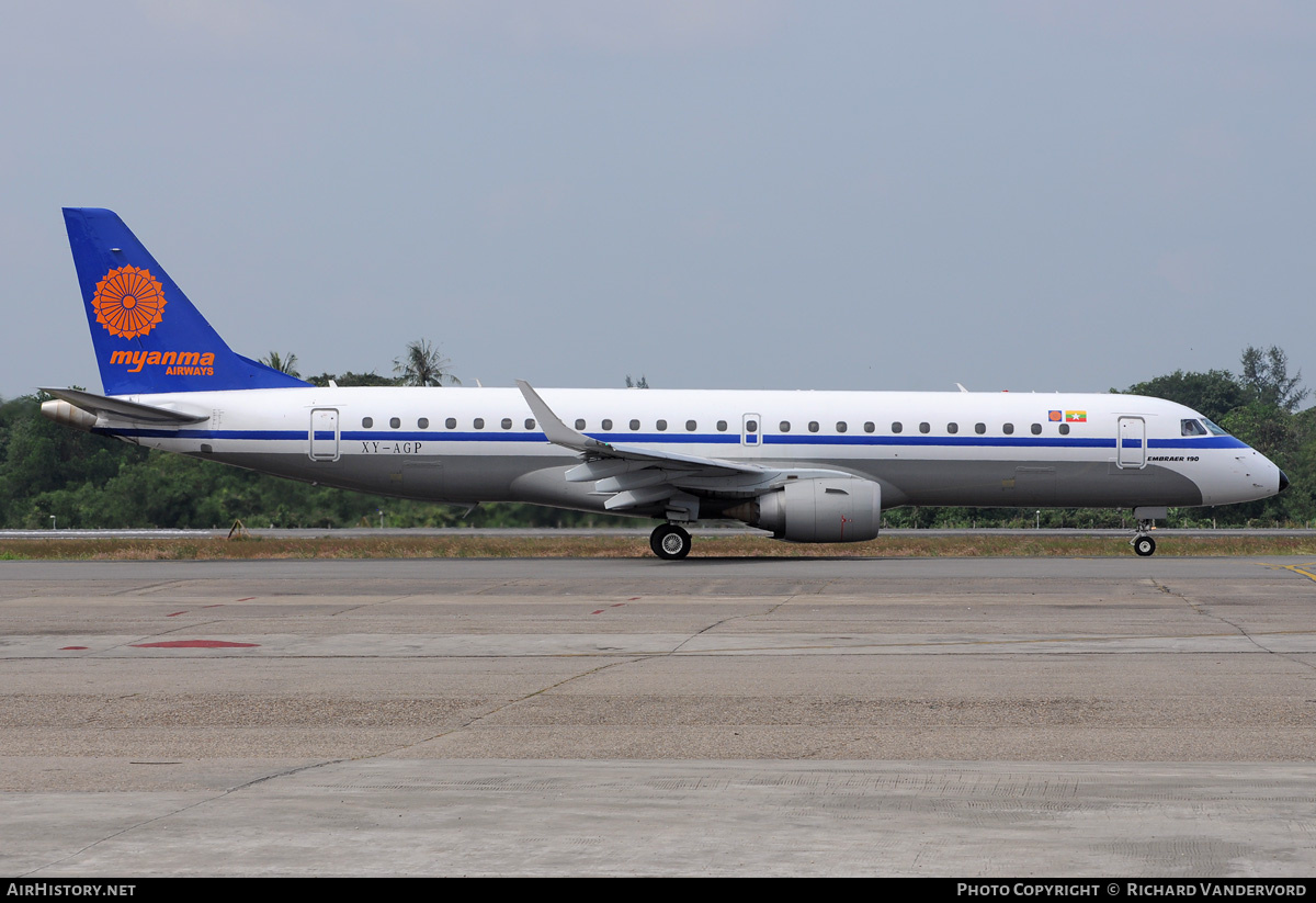 Aircraft Photo of XY-AGP | Embraer 190AR (ERJ-190-100IGW) | Myanma Airways | AirHistory.net #1248