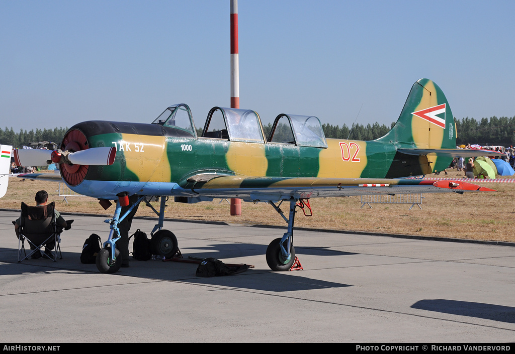 Aircraft Photo of 02 | Yakovlev Yak-52 | Hungary - Air Force | AirHistory.net #1261