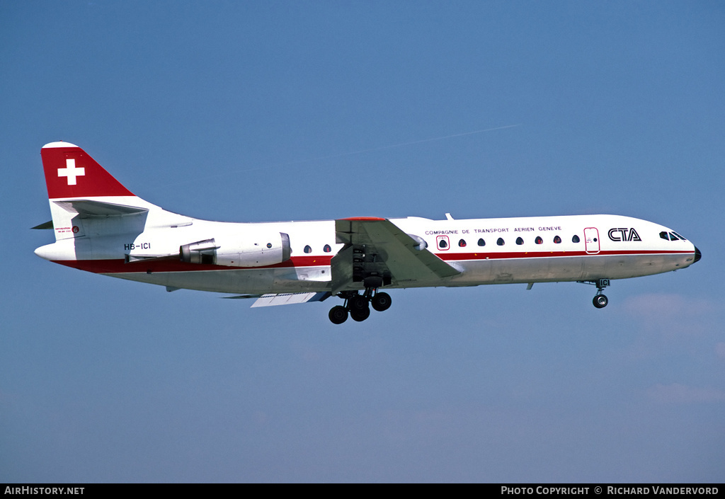 Aircraft Photo of HB-ICI | Sud SE-210 Caravelle 10B1R | CTA - Compagnie de Transport Aérien | AirHistory.net #1323