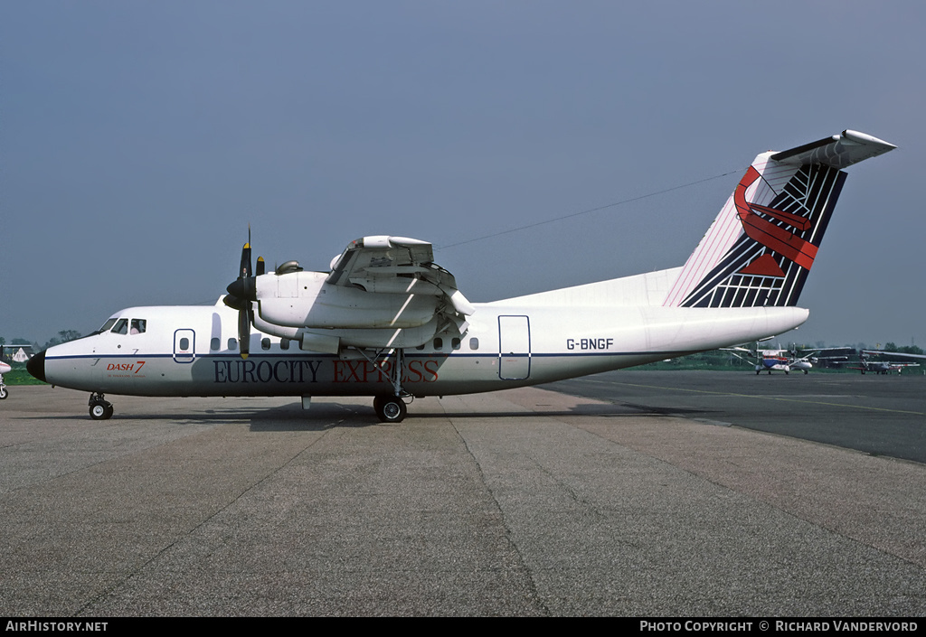 Aircraft Photo of G-BNGF | De Havilland Canada DHC-7-102 Dash 7 | Eurocity Express | AirHistory.net #1326