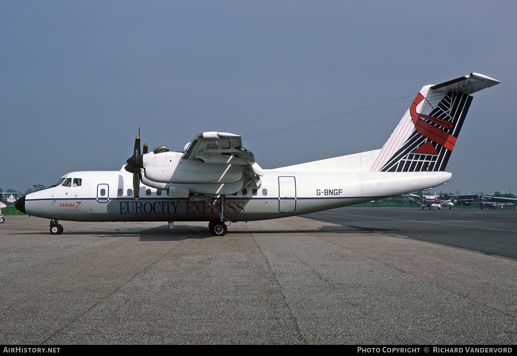 Aircraft Photo of G-BNGF | De Havilland Canada DHC-7-102 Dash 7 | Eurocity Express | AirHistory.net