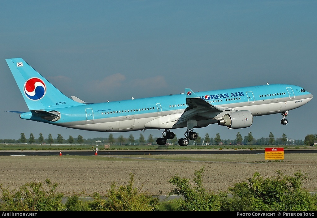 Aircraft Photo of HL7538 | Airbus A330-223 | Korean Air | AirHistory.net #1411