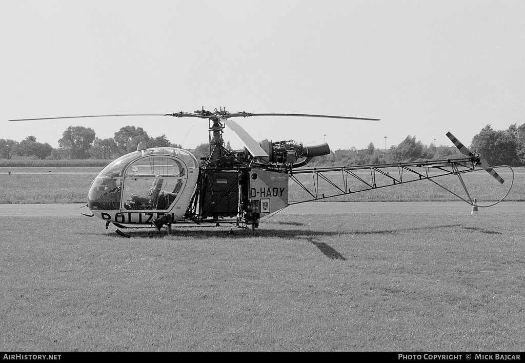 Aircraft Photo of D-HADY | Aerospatiale SA-318C Alouette II Astazou | Polizei Hessen | AirHistory.net #1568