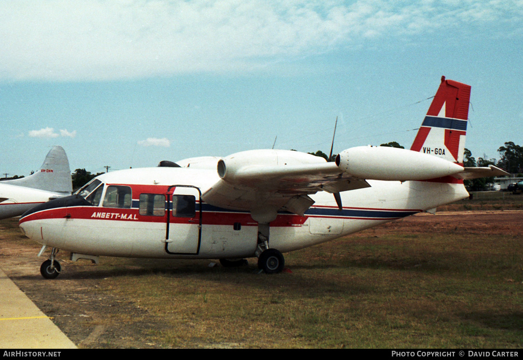 Aircraft Photo of VH-GOA | Piaggio P-166 | Ansett - MAL | AirHistory.net #1690