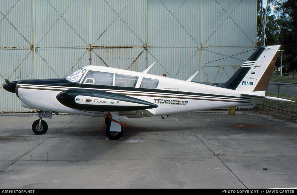 Aircraft Photo of VH-ADD | Piper PA-24-260 Comanche B | Truckequip | AirHistory.net #1714