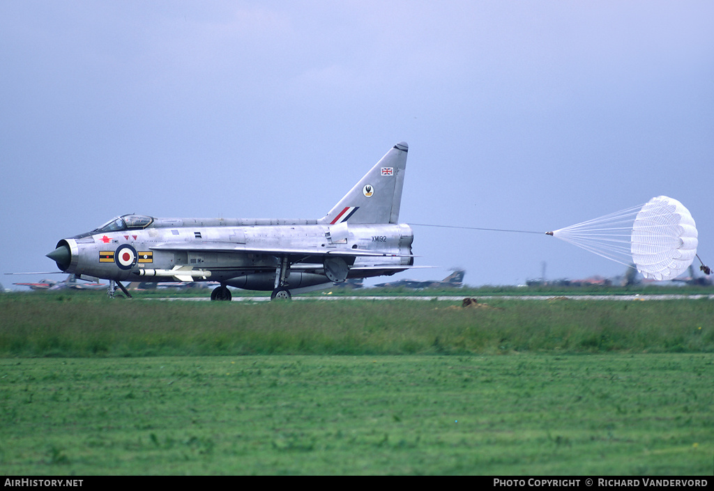Aircraft Photo of XM192 | English Electric Lightning F1A | UK - Air Force | AirHistory.net #1777