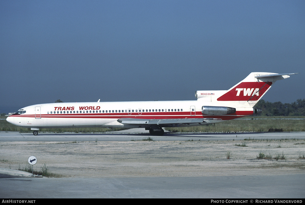 Aircraft Photo of N64339 | Boeing 727-231/Adv | Trans World Airlines - TWA | AirHistory.net #1833