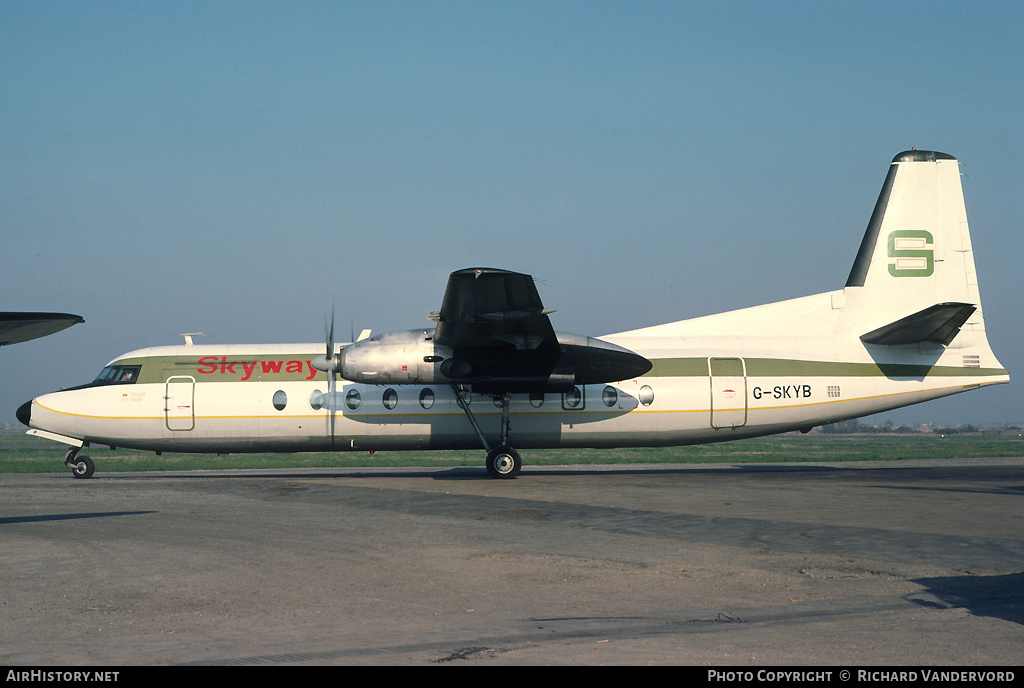 Aircraft Photo of G-SKYB | Fairchild Hiller FH-227B(LCD) | Skyways Cargo Airline | AirHistory.net #1871