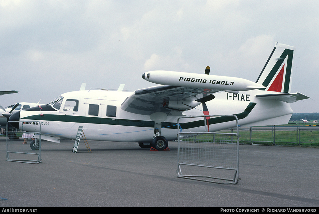 Aircraft Photo of I-PIAE | Piaggio P-166DL-3 | Alitalia - Scuola di Volo | AirHistory.net #1876