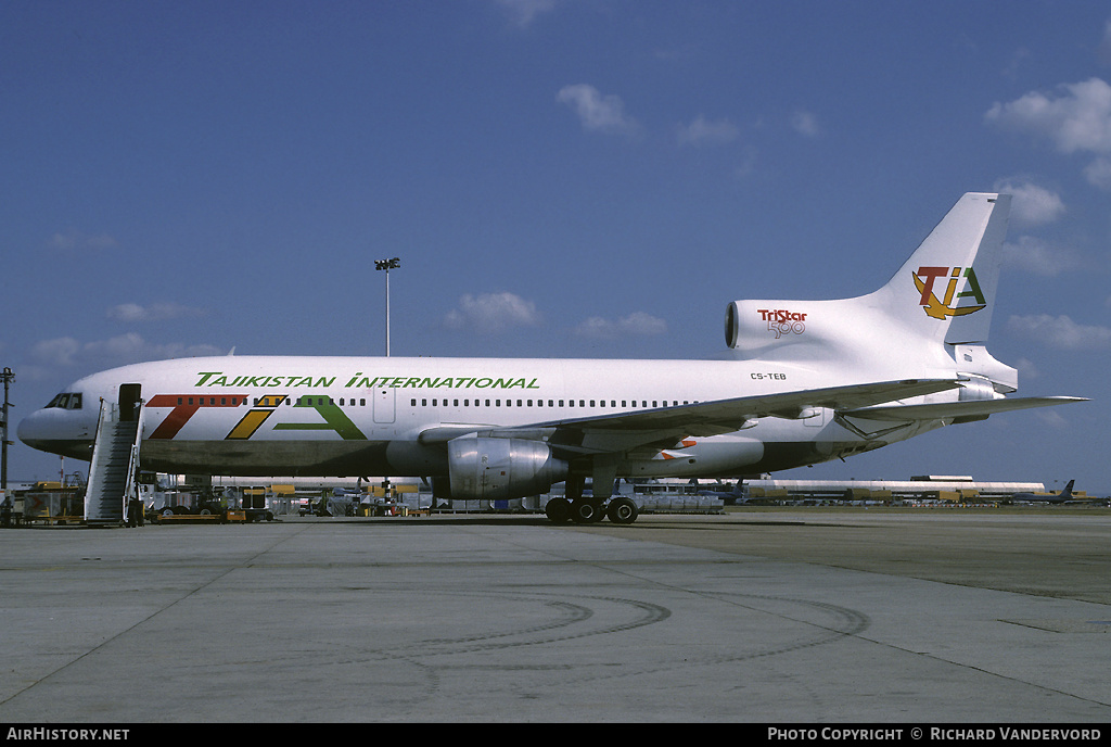 Aircraft Photo of CS-TEB | Lockheed L-1011-385-3 TriStar 500 | Tajikistan International Airlines | AirHistory.net #1902