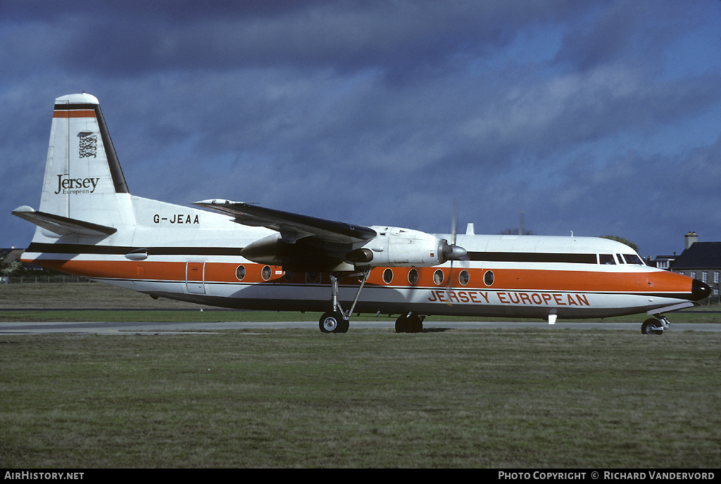 Aircraft Photo of G-JEAA | Fokker F27-500 Friendship | Jersey European Airways | AirHistory.net #1928