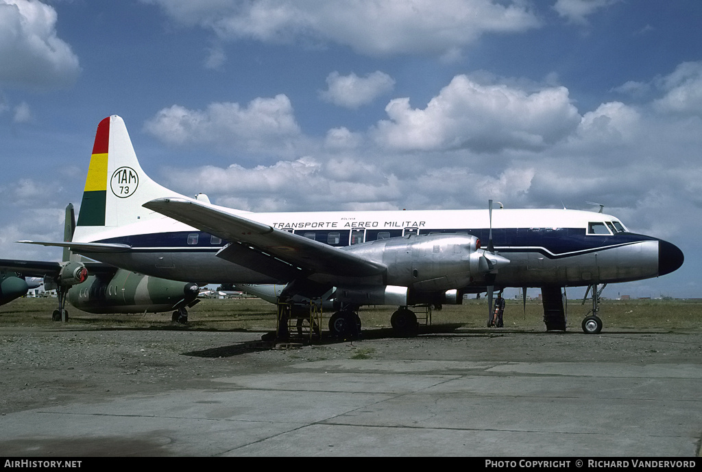 Aircraft Photo of TAM-73 | Convair 580 | Bolivia - Transporte Aéreo Militar | AirHistory.net #1942