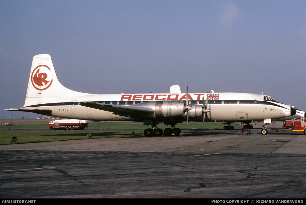 Aircraft Photo of G-AOVS | Bristol 175 Britannia 312(F) | Redcoat Air Cargo | AirHistory.net #1962