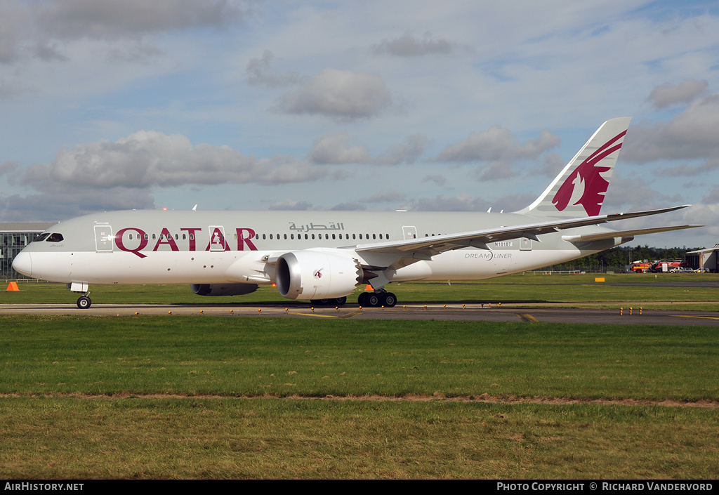 Aircraft Photo of N10187 | Boeing 787-8 Dreamliner | Qatar Airways | AirHistory.net #2098