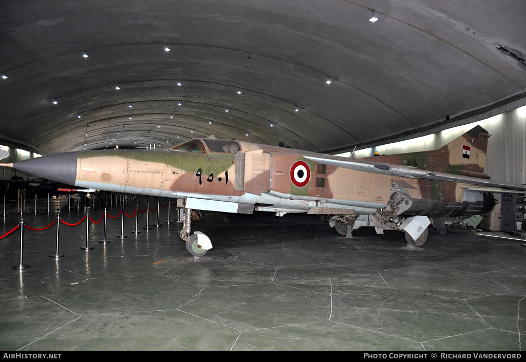 Aircraft Photo of 9501 / ۹٥۰۱ | Mikoyan-Gurevich MiG-23MS | Egypt - Air Force | AirHistory.net #2102