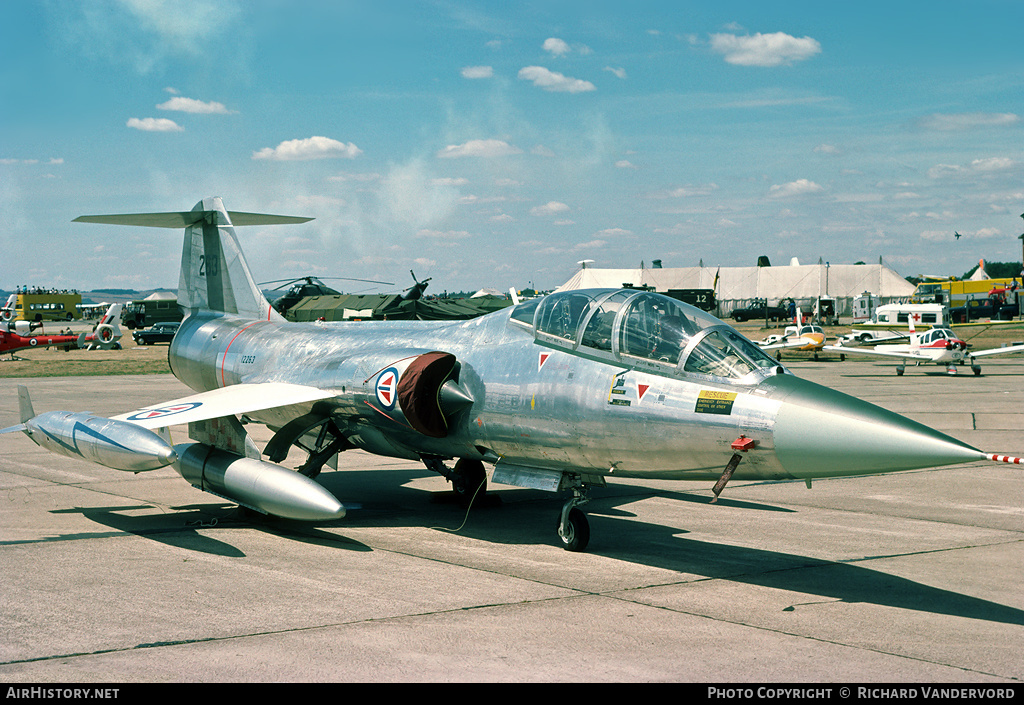 Aircraft Photo of 263 | Lockheed TF-104G Starfighter | Norway - Air Force | AirHistory.net #2114