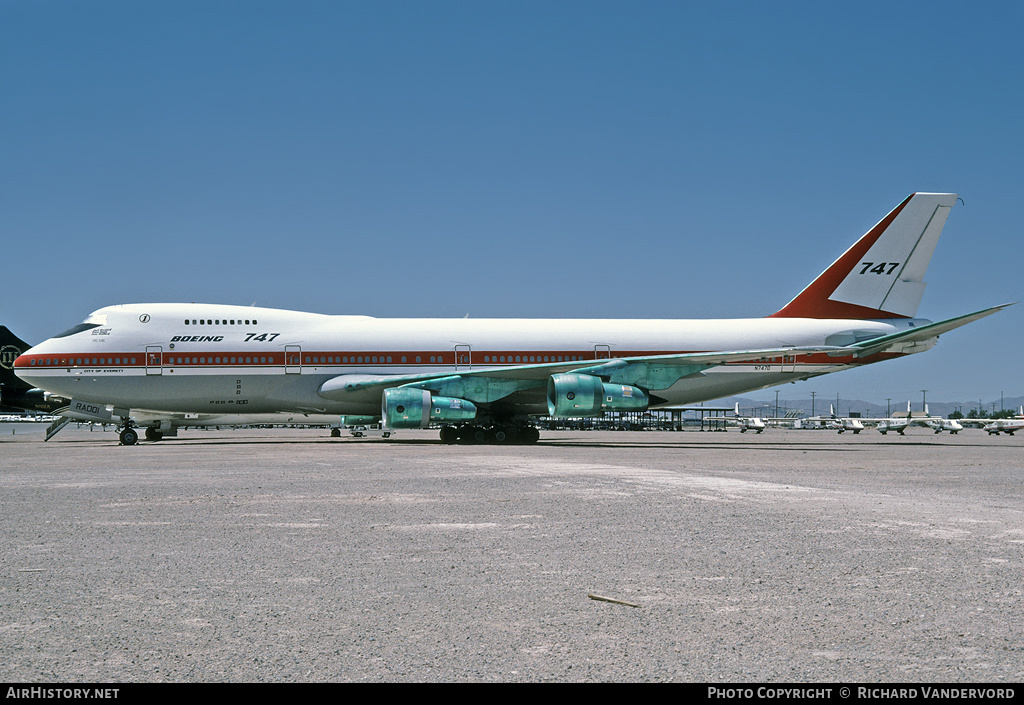 Aircraft Photo of N7470 | Boeing 747-121 | Boeing | AirHistory.net #2125