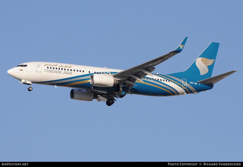 Aircraft Photo of A4O-BE | Boeing 737-81M | Oman Air | AirHistory.net #2135