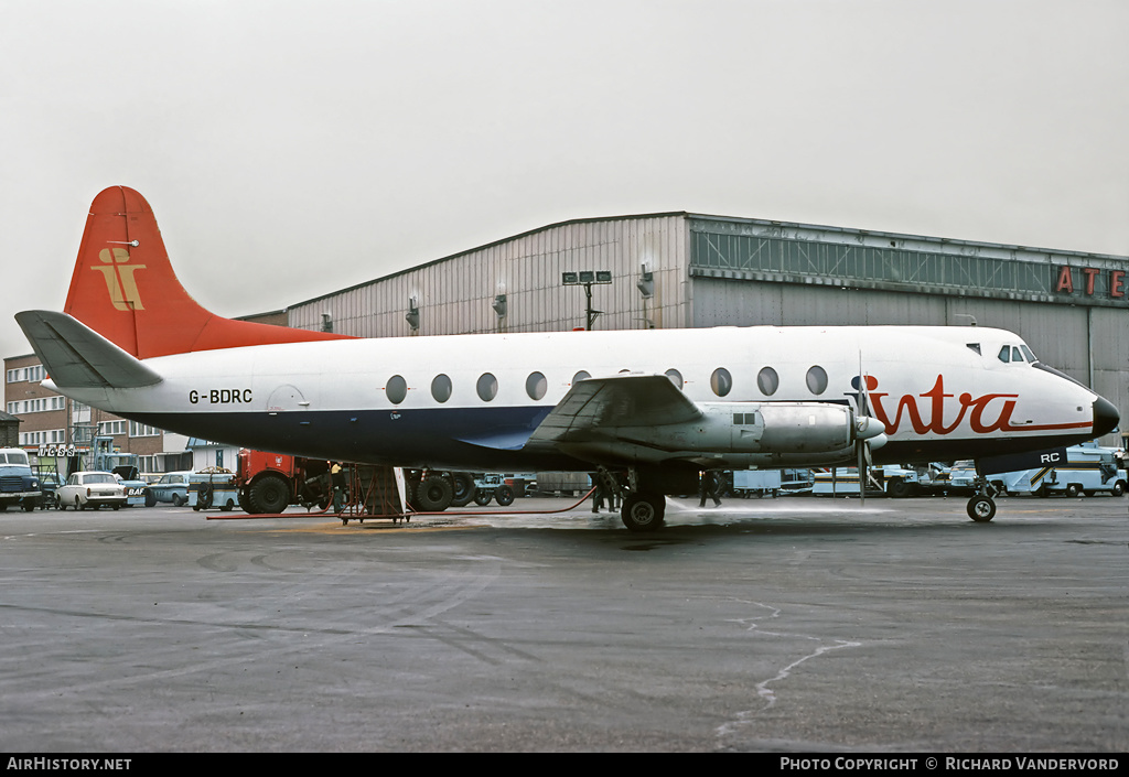 Aircraft Photo of G-BDRC | Vickers 724 Viscount | Intra Airways | AirHistory.net #2141