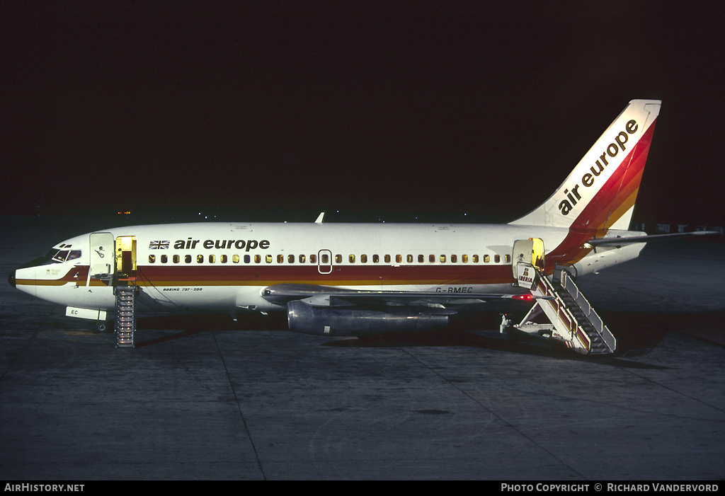 Aircraft Photo of G-BMEC | Boeing 737-2S3/Adv | Air Europe | AirHistory.net #2232