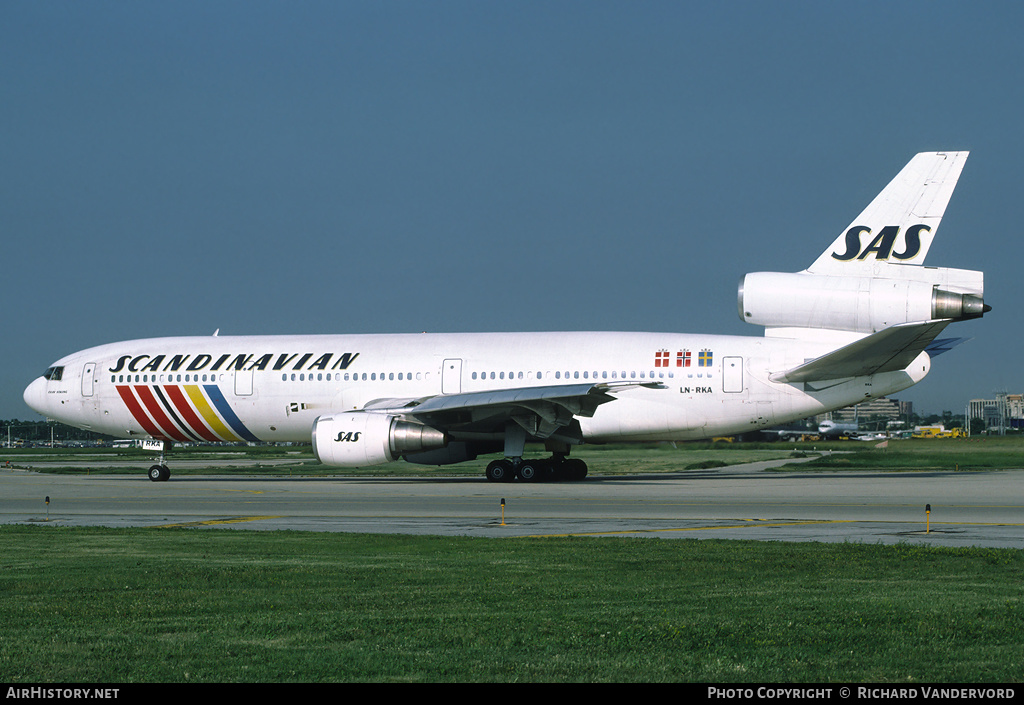 Aircraft Photo of LN-RKA | McDonnell Douglas DC-10-30 | Scandinavian Airlines - SAS | AirHistory.net #2244