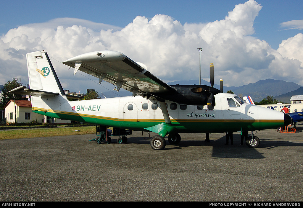 Aircraft Photo of 9N-AEV | De Havilland Canada DHC-6-300 Twin Otter | Yeti Airlines | AirHistory.net #2250