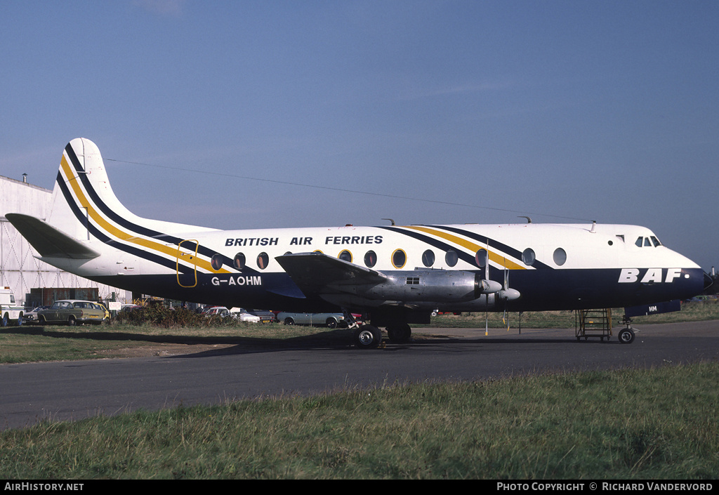 Aircraft Photo of G-AOHM | Vickers 802 Viscount | British Air Ferries - BAF | AirHistory.net #2260