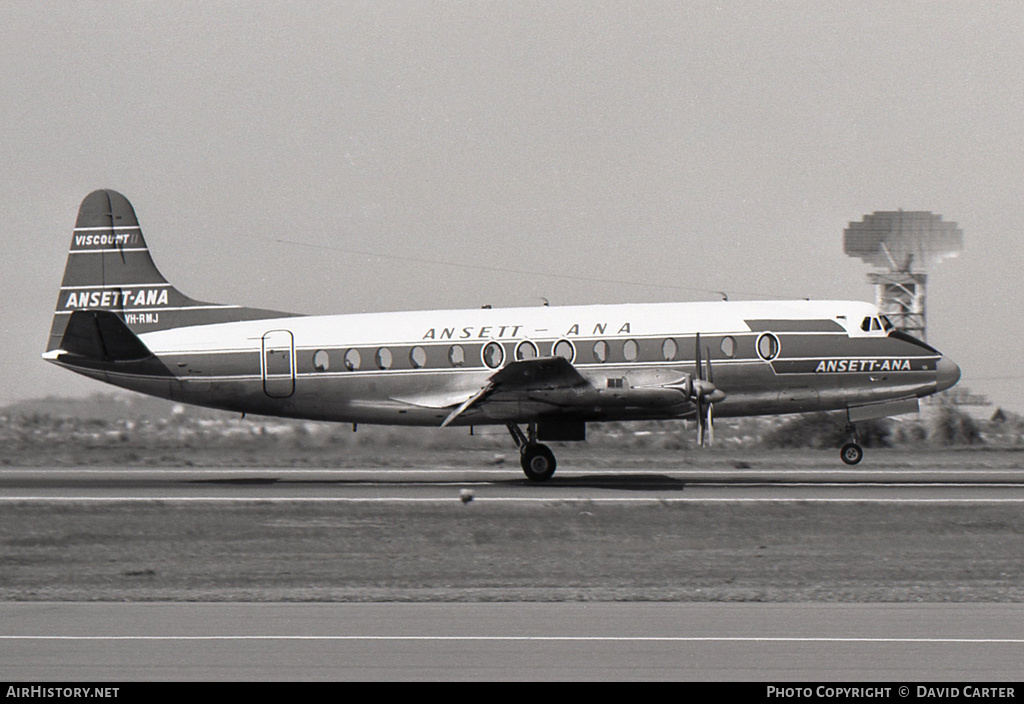 Aircraft Photo of VH-RMJ | Vickers 832 Viscount | Ansett - ANA | AirHistory.net #2294