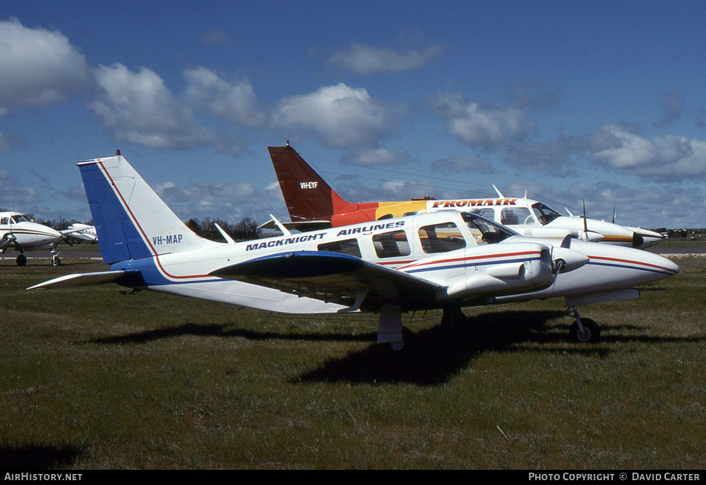 Aircraft Photo of VH-MAP | Piper PA-34-200 Seneca | Macknight Airlines | AirHistory.net #2310